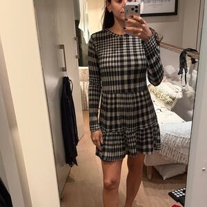 Plaid Long Sleeve Dress